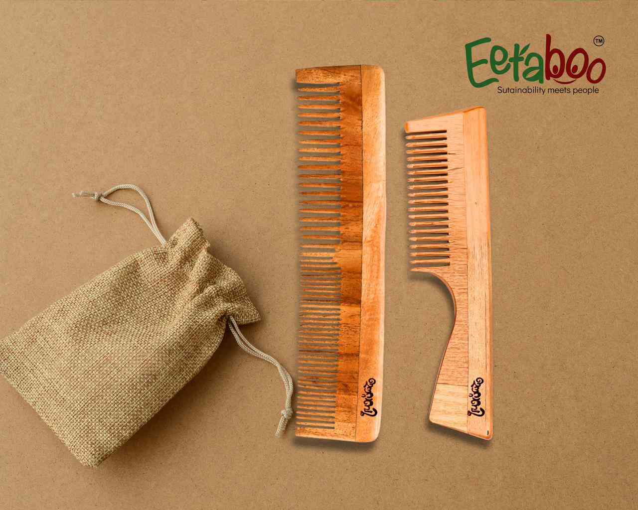 Eetaboo Natural Neem Wood Comb